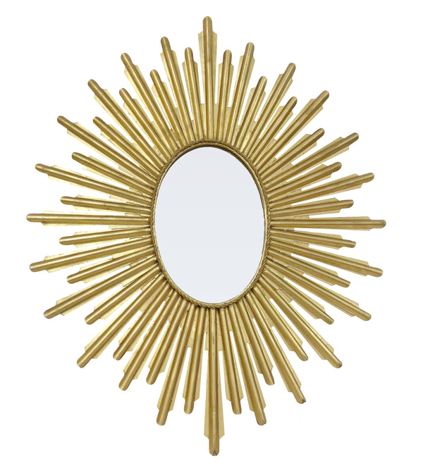 Antique Gold Oval Starburst Mirror - Gifts for You 'n Me