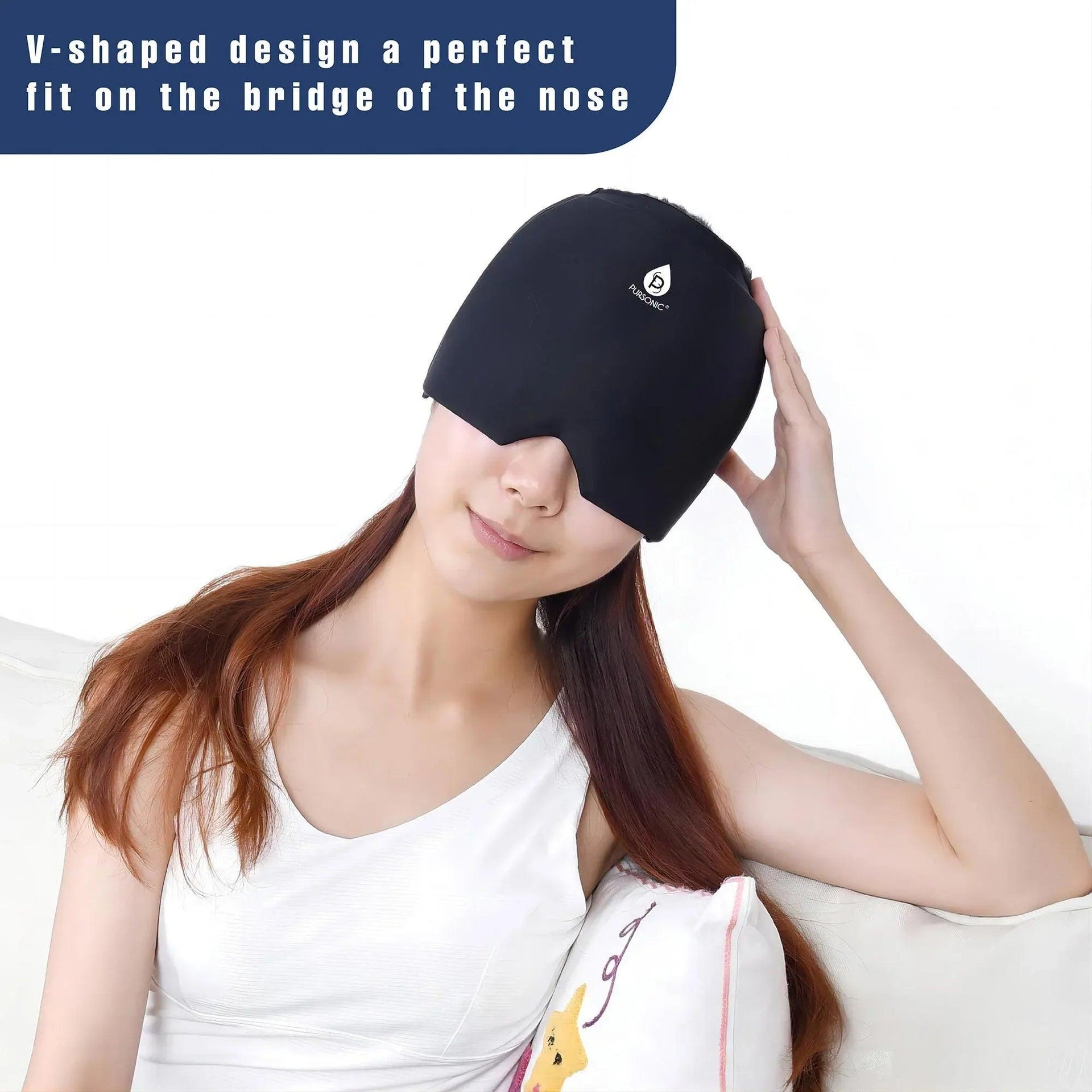 Reusable Hot and Cold Gel Ice Head Wrap – Instant Migraine Relief Cap - Gifts for You 'n Me