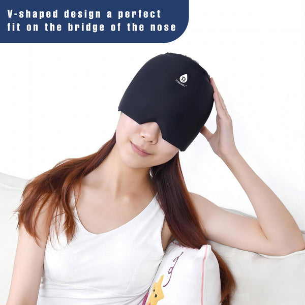 Pursonic LED Red Light Therapy Panel & Reusable Hot and Cold Gel Ice Head Wrap