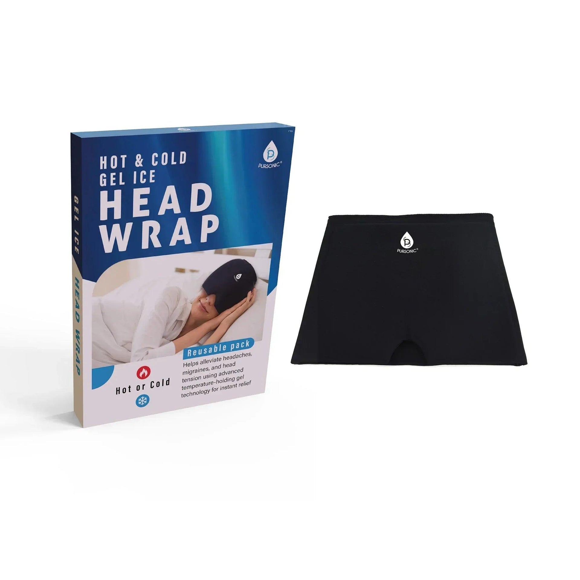 Reusable Hot and Cold Gel Ice Head Wrap – Instant Migraine Relief Cap - Gifts for You 'n Me