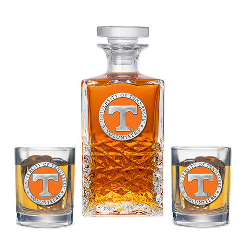 University of Tennessee Heritage Decanter with 2 Glasses