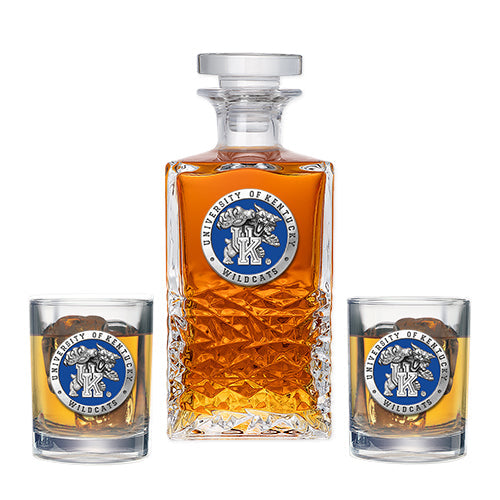University of Kentucky Heritage Decanter with 2 Glasses