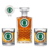 University of Oregon Heritage Decanter with 2 Glasses