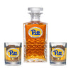 University of Pittsburgh Heritage Decanter with 2 Glasses