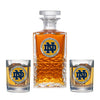 University of Notre Dame Heritage Decanter with 2 Glasses
