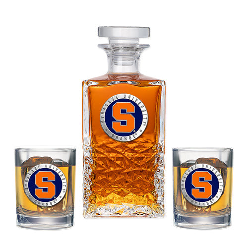 Syracuse University Heritage Decanter with 2 Glasses