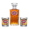 University of Arkansas Heritage Decanter with 2 Glasses
