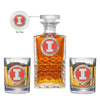 University of Illinois Heritage Decanter with 2 Glasses