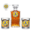 Appalachian State University Heritage Decanter with two Glasses