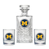 University of Michigan Heritage Decanter with 2 Glasses