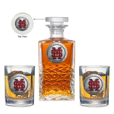Mississippi State Baseball Logo Heritage Decanter with 2 Glasses