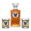 Villanova University Heritage Decanter with 2 Glasses