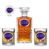 James Madison University Heritage Decanter with 2 Glasses