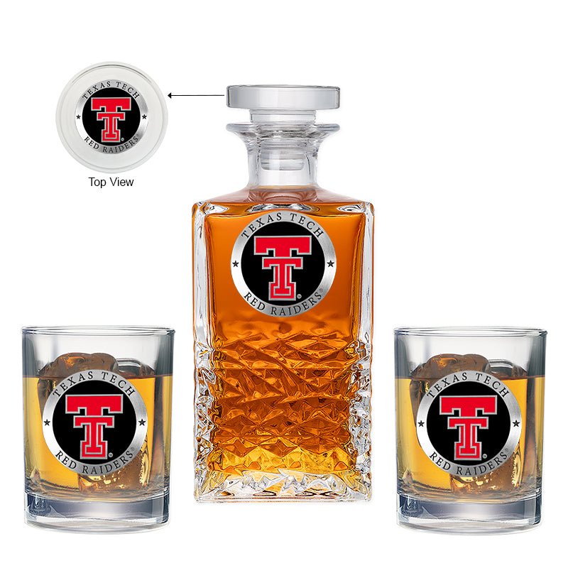 Texas Tech University #2 Heritage Decanter with 2 Glasses