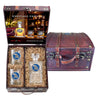 University of Kansas Heritage Decanter and 2 Glasses with Chest Box