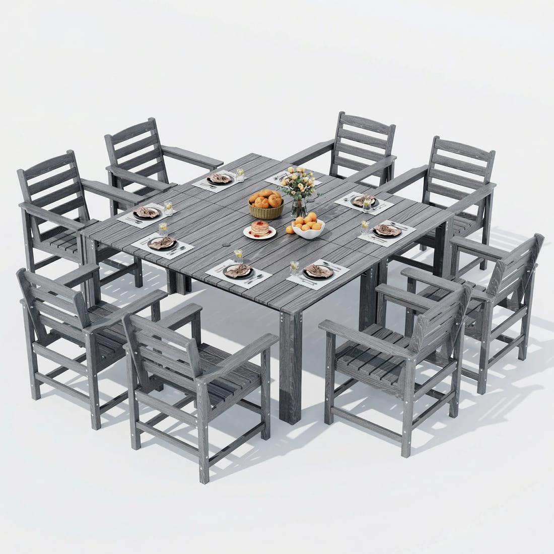 Corex HDPE Classic Dining Set, 10-Piece