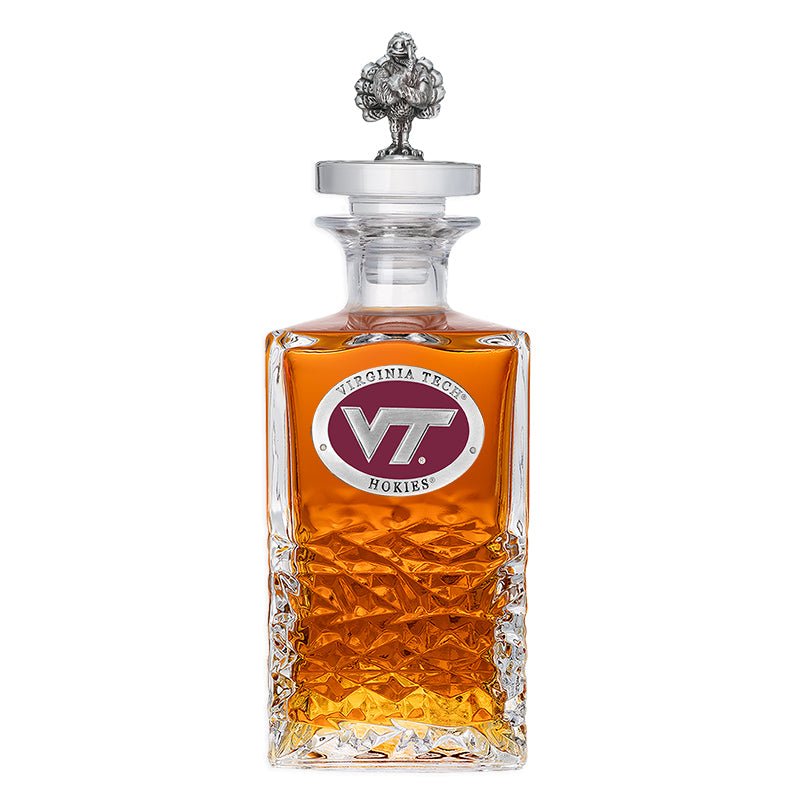 Virginia Tech University VT Logo Heritage Decanter with 3D Top
