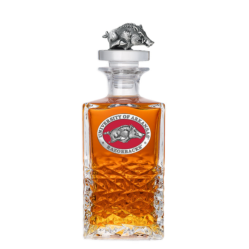 University of Arkansas Heritage Decanter with 3D Top