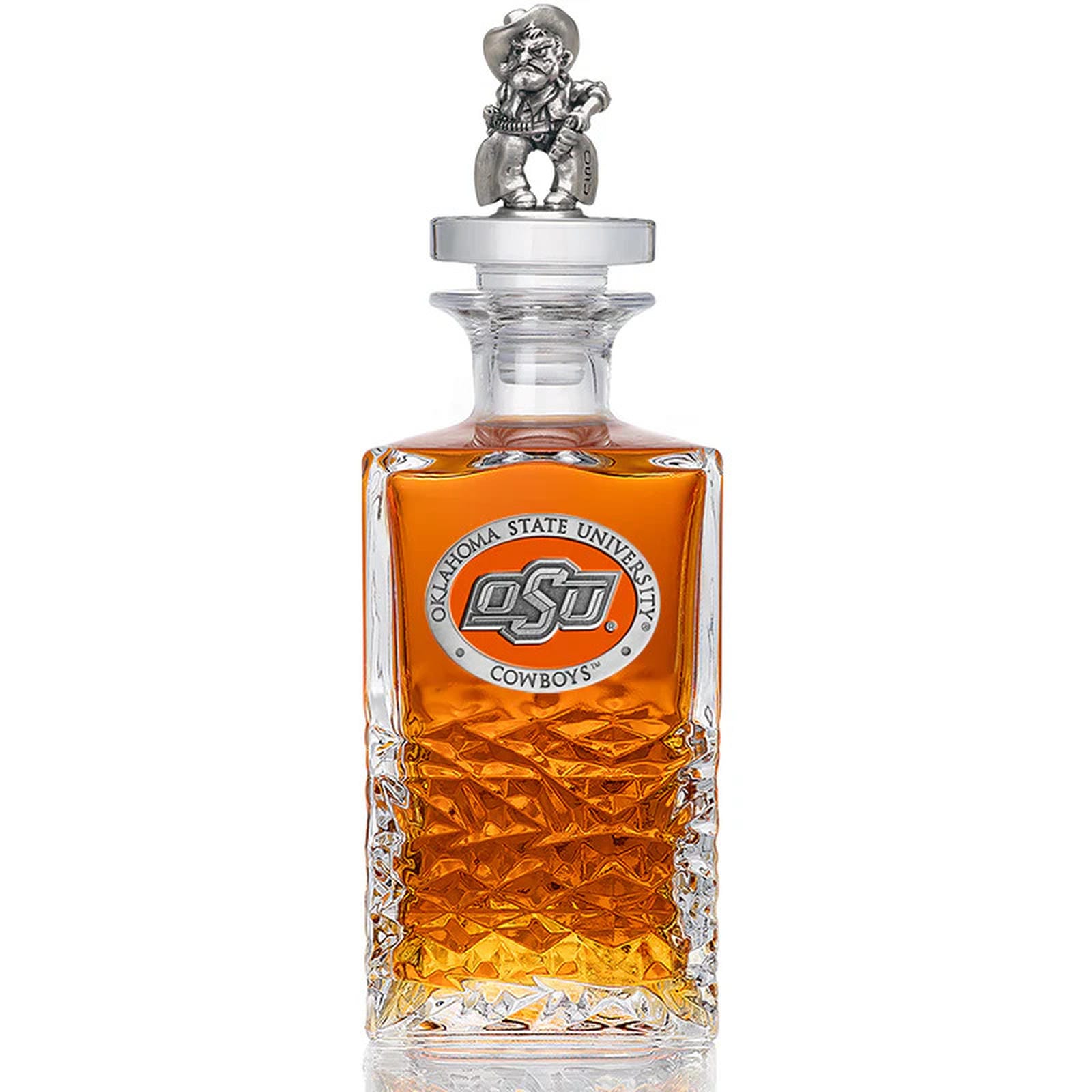 Oklahoma State University Heritage Decanter with 3D Top