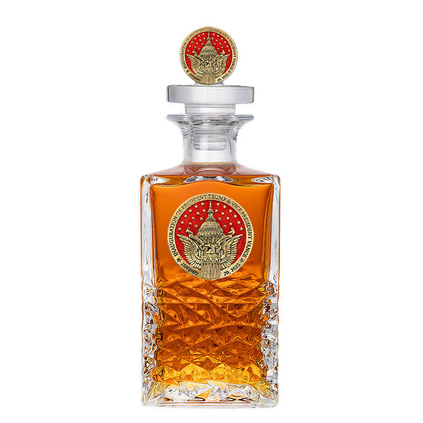 Trump & Vance  Inauguration 2025 Heritage Decanter with 3D Top 24K Gold Plated Limited Edition