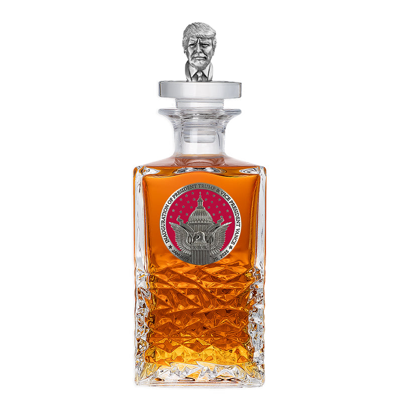Trump & Vance  Inauguration 2025 Heritage Decanter with 3D Top Trump Head