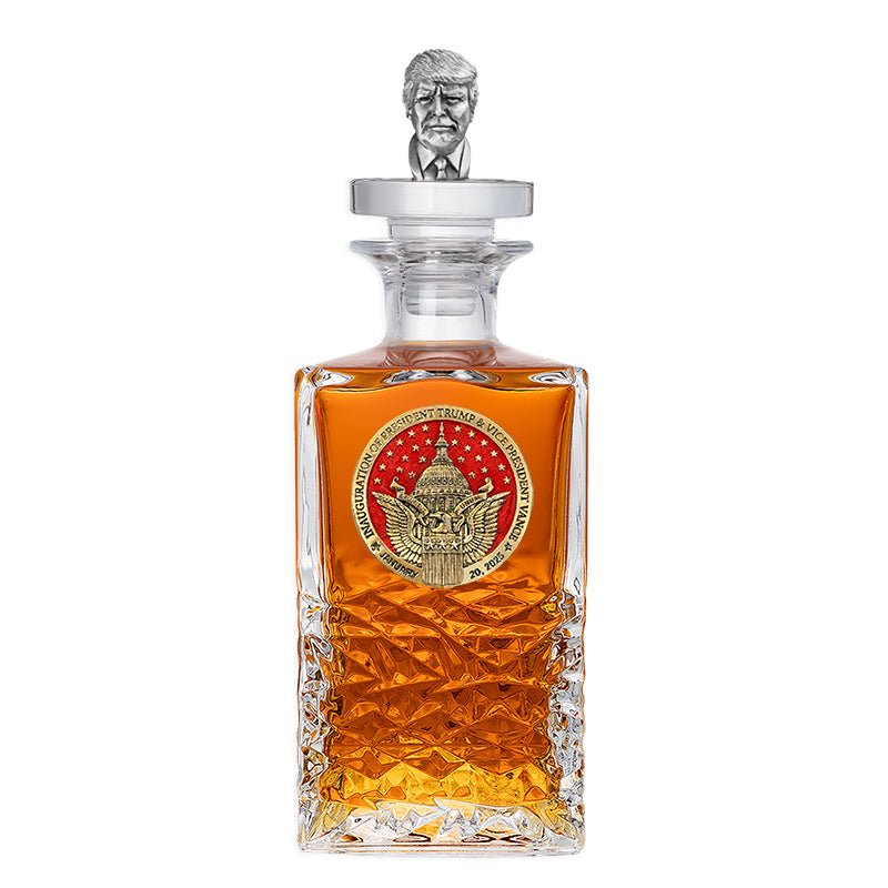 Trump & Vance  Inauguration 2025 Heritage Decanter with 3D Trump Head Top 24K Gold Plated Limited Edition
