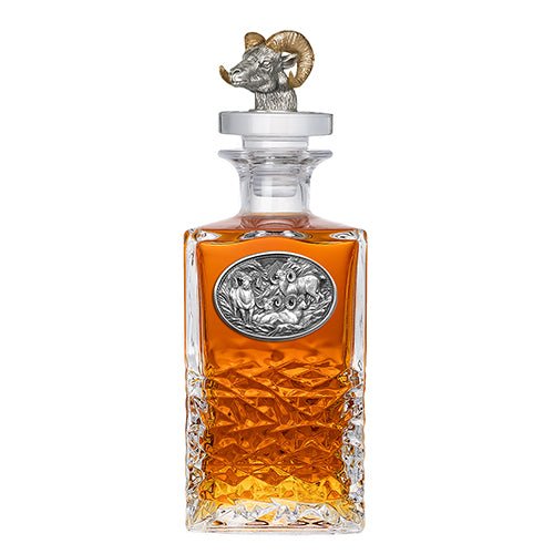 Bighorn Sheep Heritagel Decanter with 3D Top