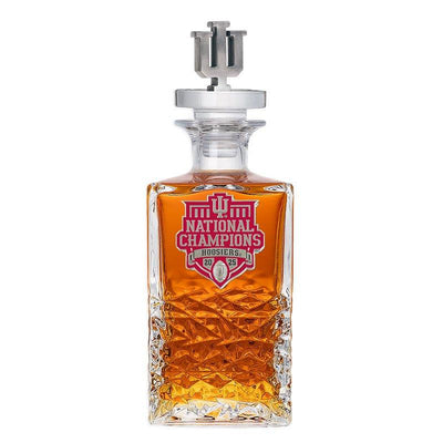 2025-26 Indiana National Champ  Heritage Decanter with 3D Top