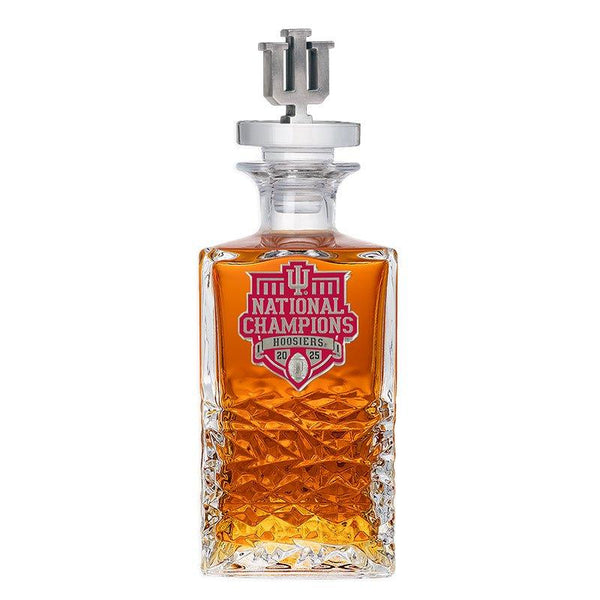 2025-26 Indiana National Champ  Heritage Decanter with 3D Top