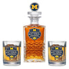 2026 Michigan Basketball Championship Heritage Decanter with 3D Top & 2 Glasses
