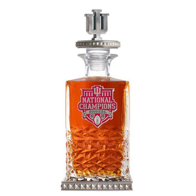 2025-26 Indiana National Champ Heritage Decanter w/ 3D Top-Diamond Accents