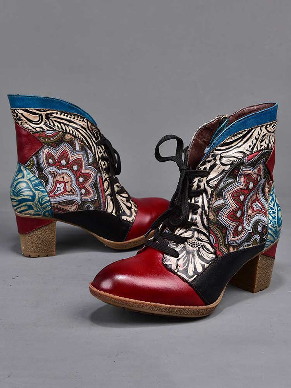 Dalia Leather Bohemian Ankle Boots