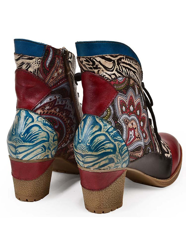 Dalia Leather Bohemian Ankle Boots