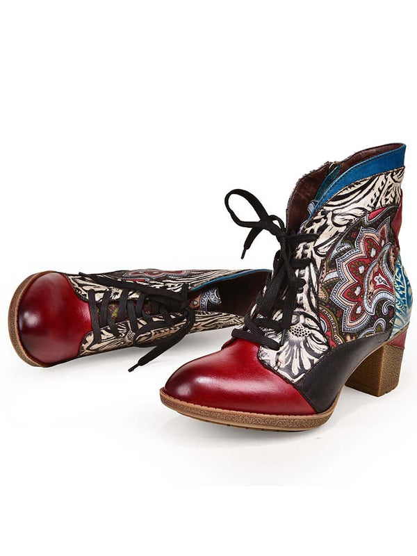 Dalia Leather Bohemian Ankle Boots