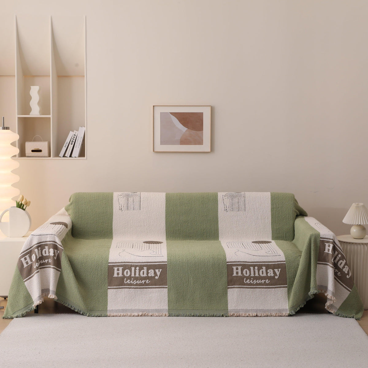 Luxury Cozy Cotton Sofa Blanket Cover Furniture Slipcovers for Most Shape Sofas