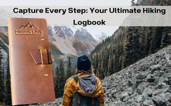Genuine Leather Hiking Logbook - Gifts for You 'n Me