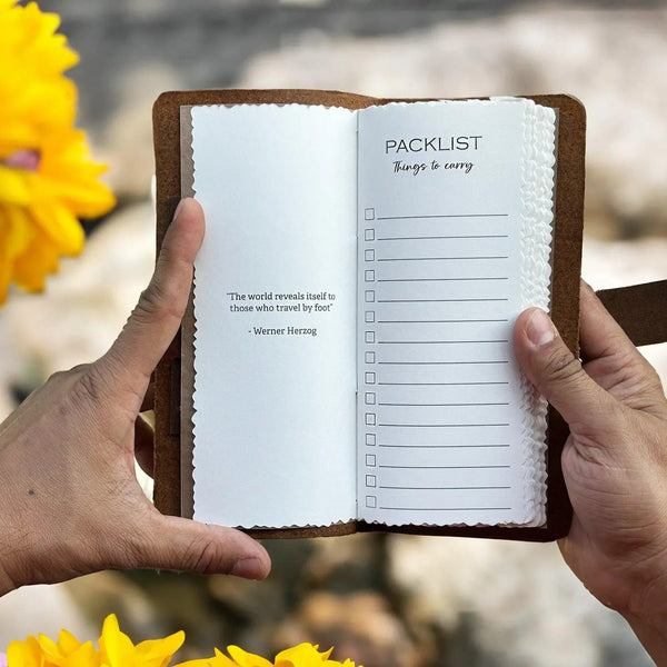Genuine Leather Hiking Logbook - Gifts for You 'n Me