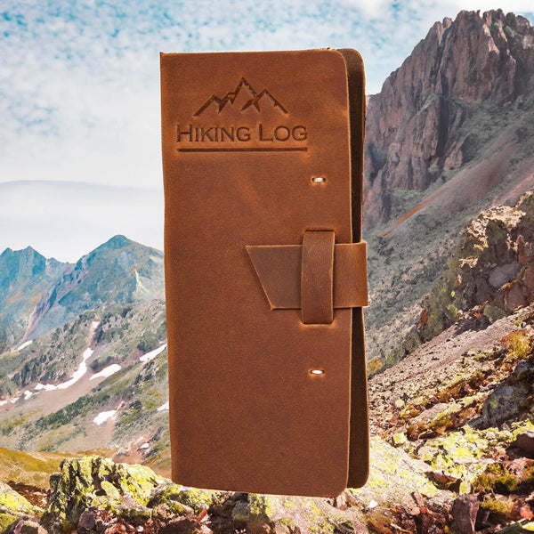 Genuine Leather Hiking Logbook - Gifts for You 'n Me