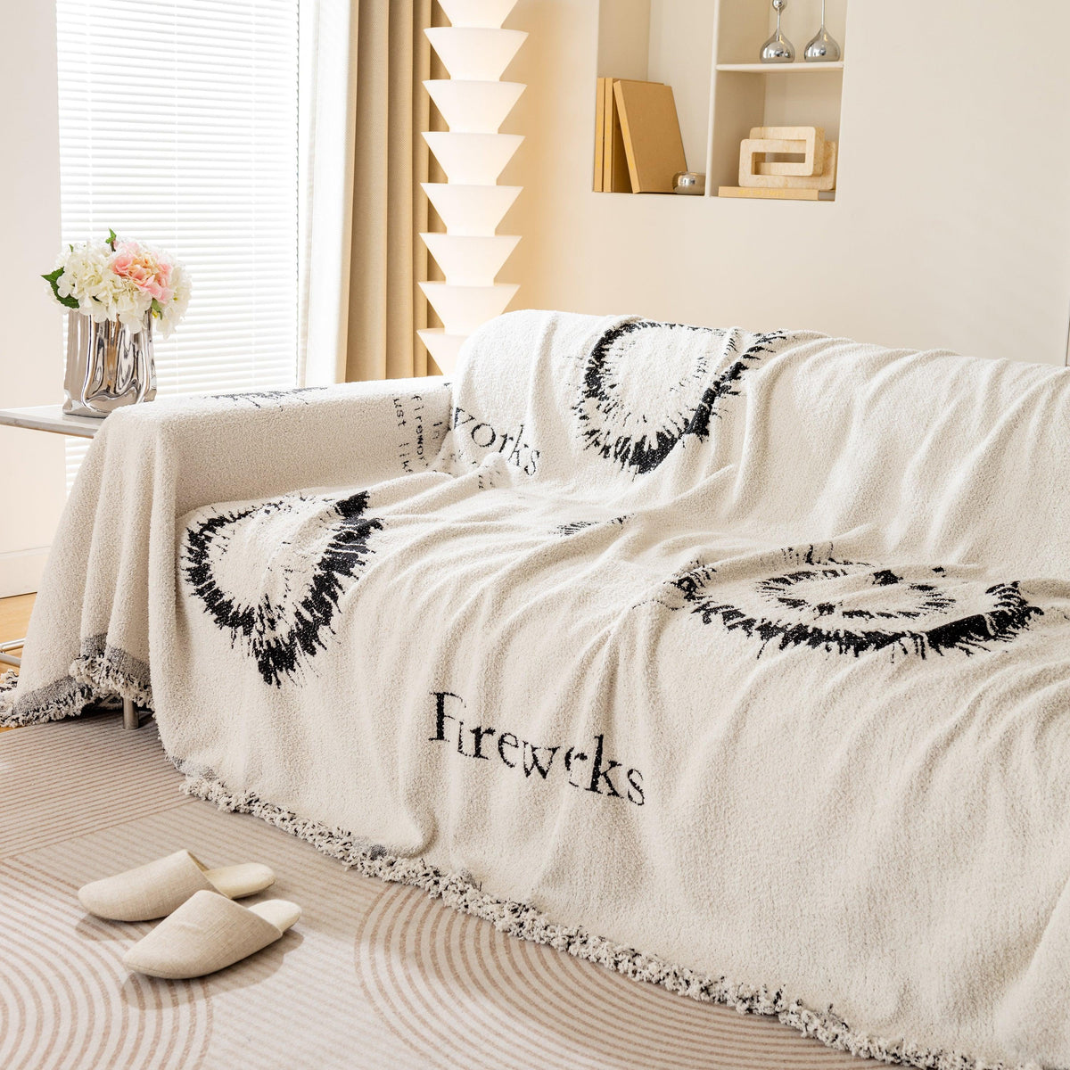 Fireworks Reversible Couch Cover Blankets Furniture Covers Washable Sectional Couch Covers