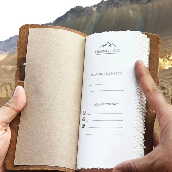 Genuine Leather Hiking Logbook - Gifts for You 'n Me