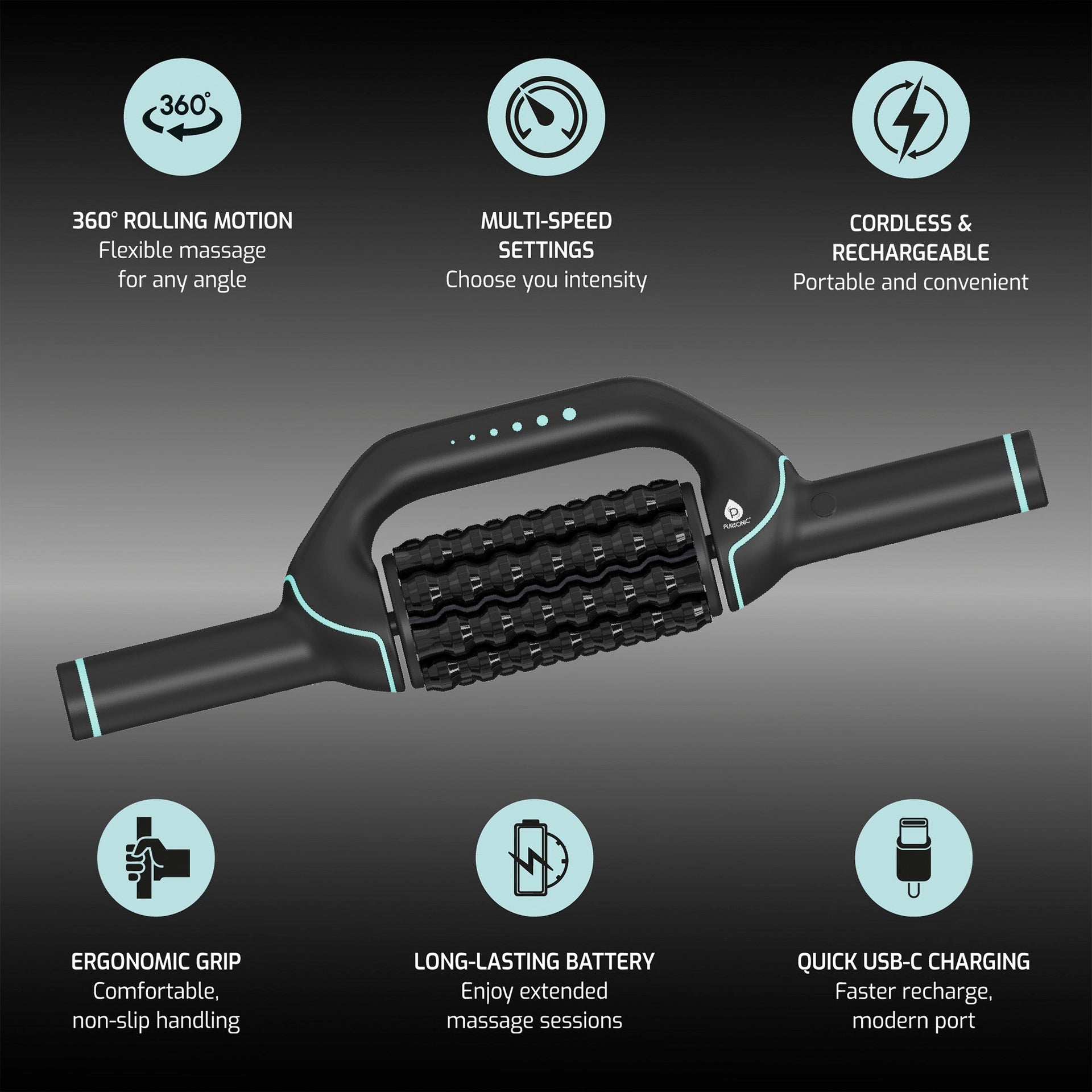 Full-Body Heated Massage Mat & Rechargeable Rolling Massager