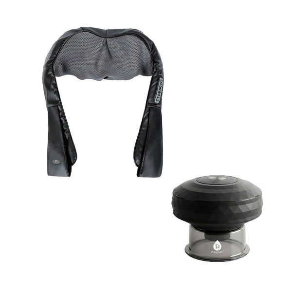 Rechargeable Cupping Therapy Device & 3D Shiatsu Electric Back Massager with Heat