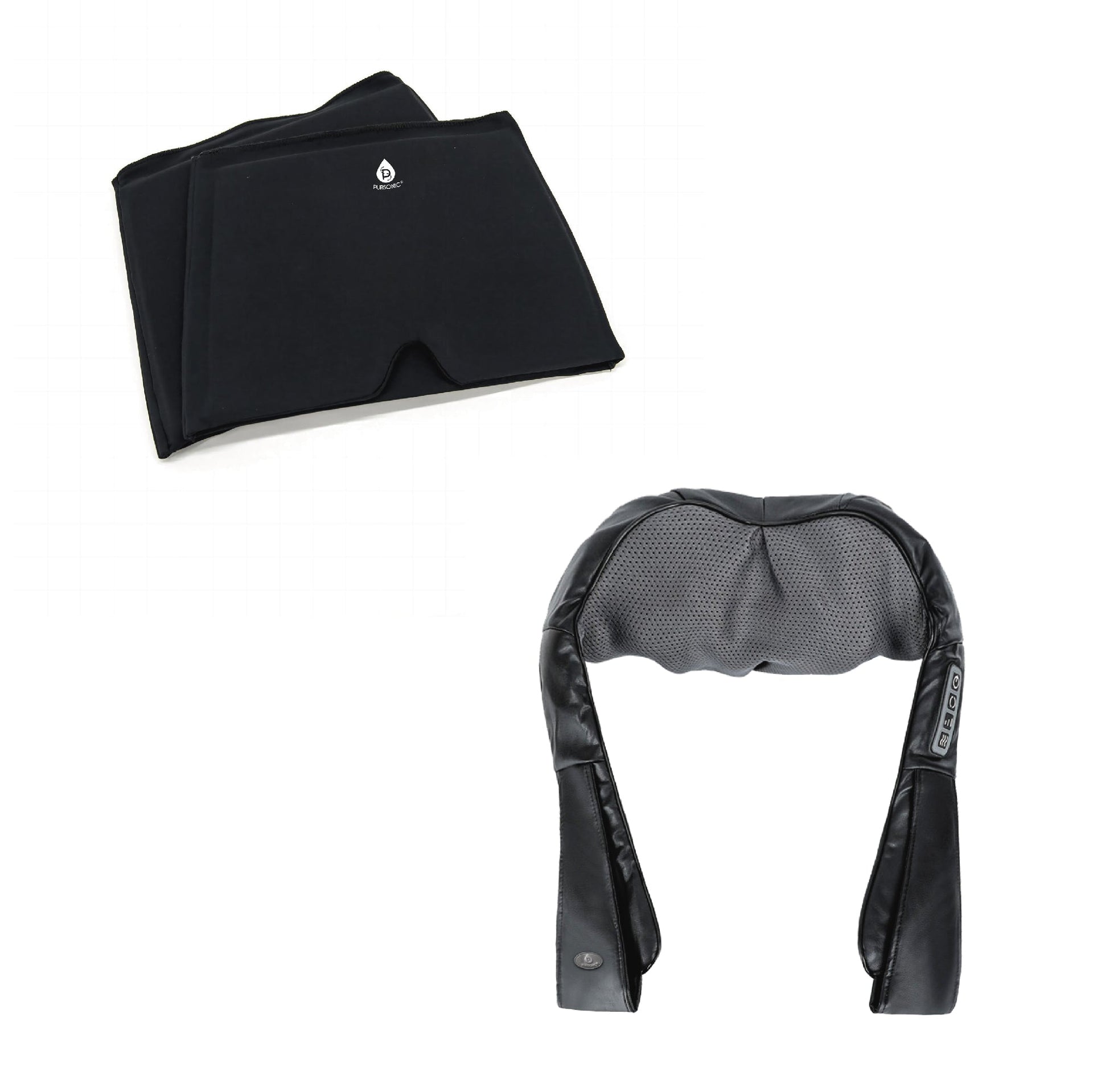 Total Tension Relief: Pursonic 3D Shiatsu Back Massager & Hot/Cold Gel Migraine Cap