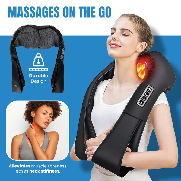 Total Tension Relief: Pursonic 3D Shiatsu Back Massager & Hot/Cold Gel Migraine Cap