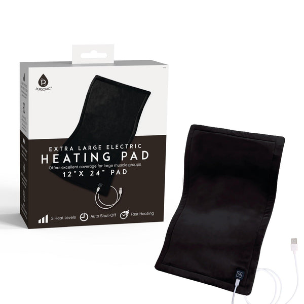 Pursonic Large Electric Heating Pad with USB-C – 12