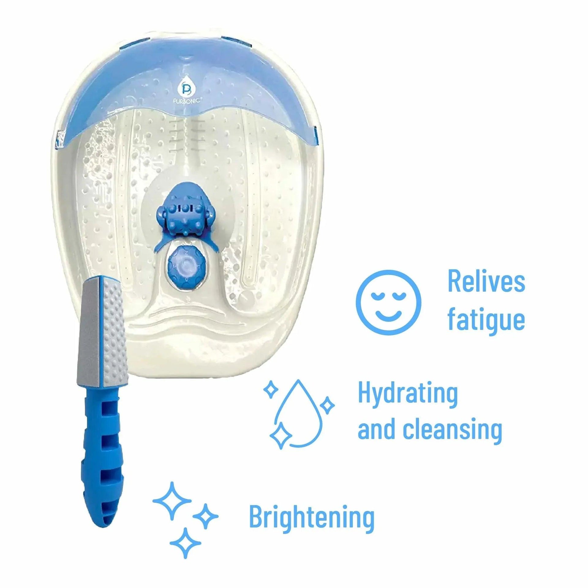 Pursonic Soothing Foot Spa Massager with Tea Tree Salt Scrub & Callus Remover. - Gifts for You 'n Me