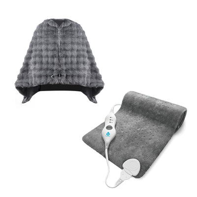 Pursonic Heated Poncho Shawl & XL Full Body Heating Pad