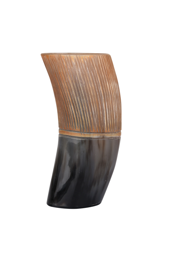 Horn Drinking Glasses - Holds Upto 10 oz, Striped