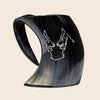 Horn Whiskey Mugs - Holds Upto 6.5 oz, Twin Wolf