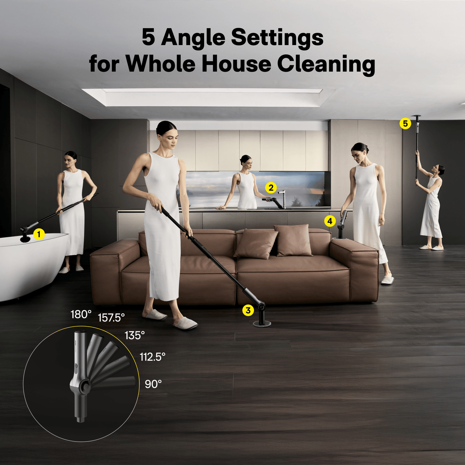 HOTO Flexi™ Cordless Spin Scrubber